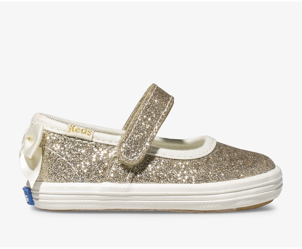 Slip On Παιδικα - Keds Kate Spade New York Sloane Mj Glitter Crib - Χρυσο Χρωμα - UZRQD3940